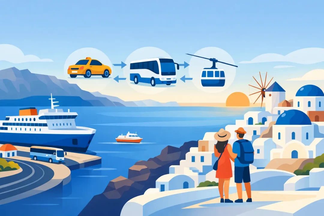 How to Get From Santorini Port to Oia Easily